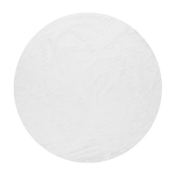 Bijeli perivi okrugli tepih ø 80 cm Pelush White – Mila Home