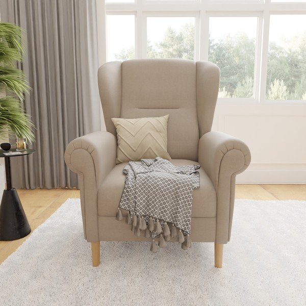 Svjetlo smeđa wing fotelja Swan – Ropez-image-1