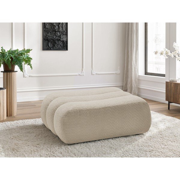 Bež tabure od bouclé tkanine Azra – Bobochic Paris-image-1