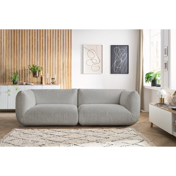 Bež samt sofa 260 cm Lecomte - Bobochic Paris-image-1