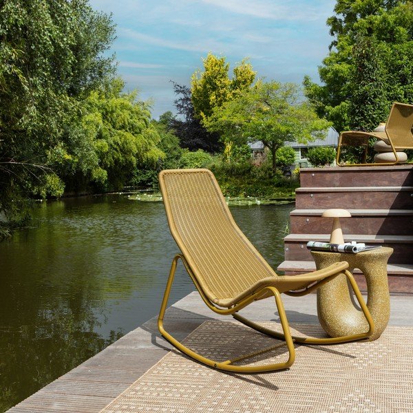 Oker žuta od umjetnog ratana vrtna fotelja Tom – WOOOD-image-1