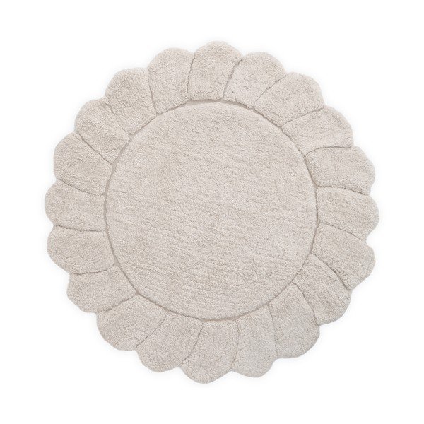 Krem periv/ručno rađen pamučan dječji tepih ø110 cm Gabrielle – Nattiot