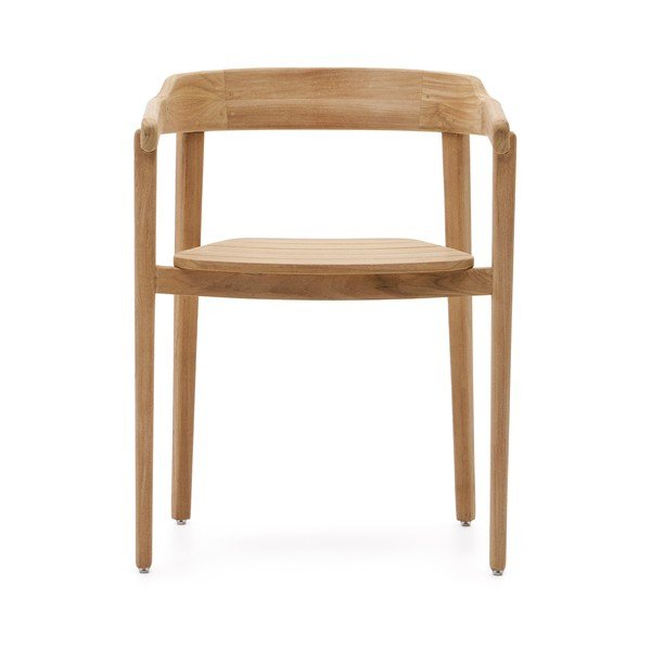 Vrtna stolica od masivnog drveta u prirodnoj boji Icaro – Kave Home-image-2