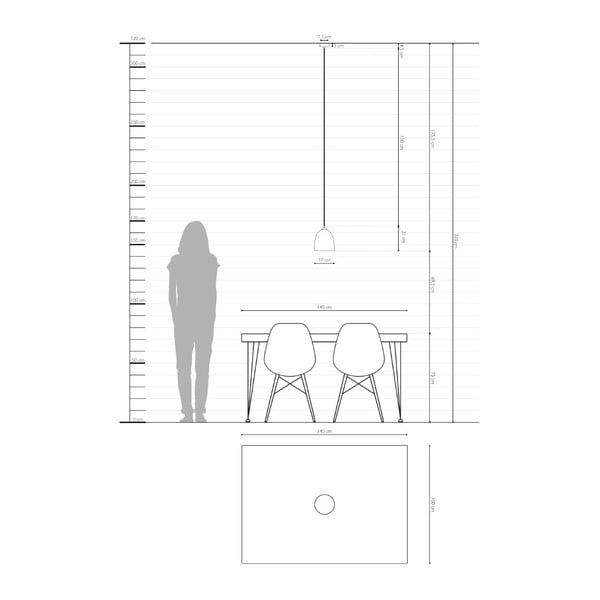 Viseća lampa u zlatnoj boji s bijelim kabelom Sotto Luce Awa-image-4