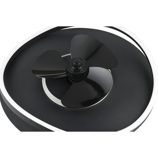 Mat crna LED stropna svjetiljka Sortland – Trio-image-4