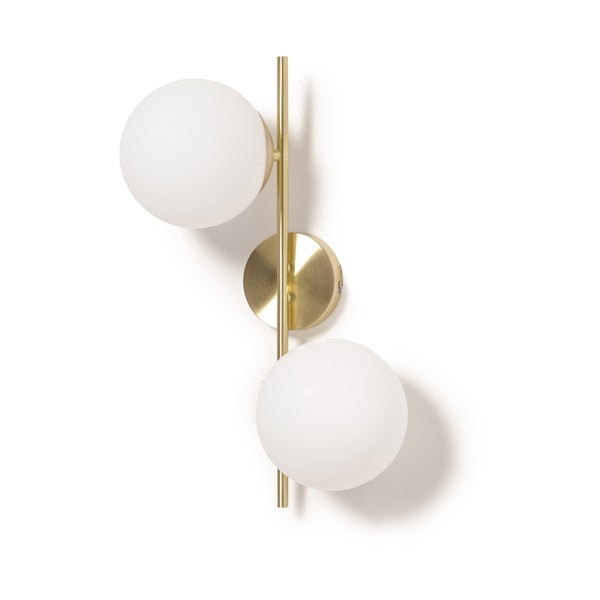 Zidna lampa u bijelo-zlatnoj boji ø 14 cm Mahala - Kave Home-image-3