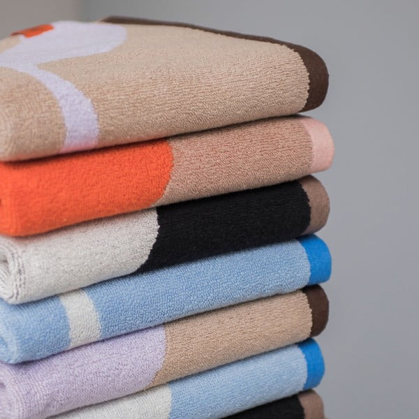 Narančasto-svjetlo smeđi ručnici u setu 2 kom od organskog pamuka 50x90 cm Nova Arte – Mette Ditmer Denmark-image-4