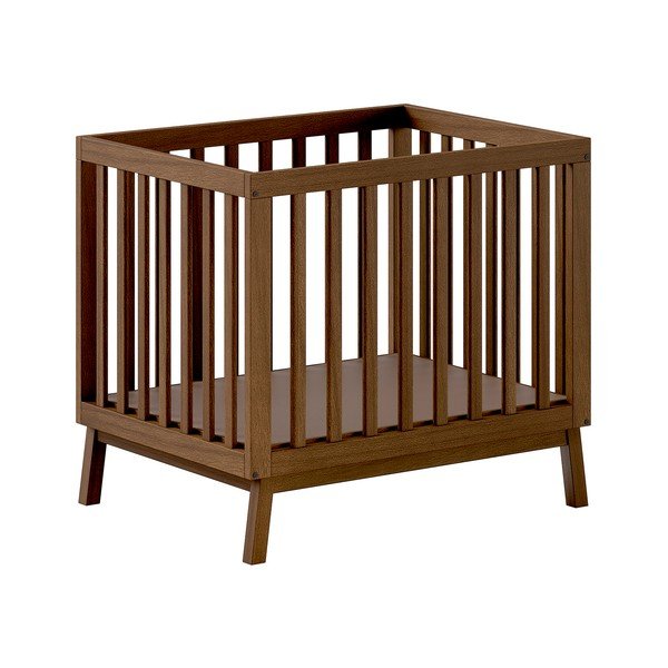 Smeđi putni krevetić od masivnog bora 95x75 cm Sezane – Vipack