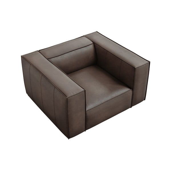 Smeđa kožna fotelja Madame - Windsor & Co Sofas-image-3