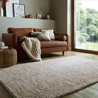 Krem ručno rađen tepih od mješavine vune 160x230 cm Minerals – Flair Rugs