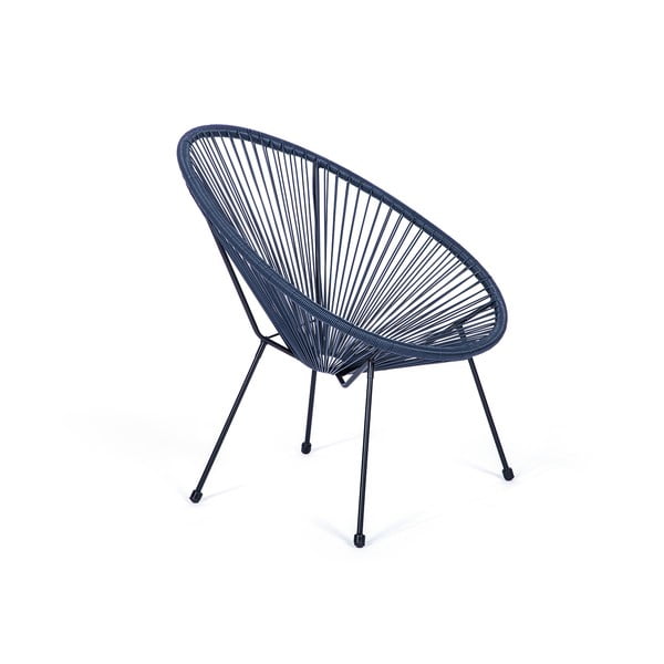 Plava vrtna fotelja od umjetnog ratana Le Bonom Avocado-image-1