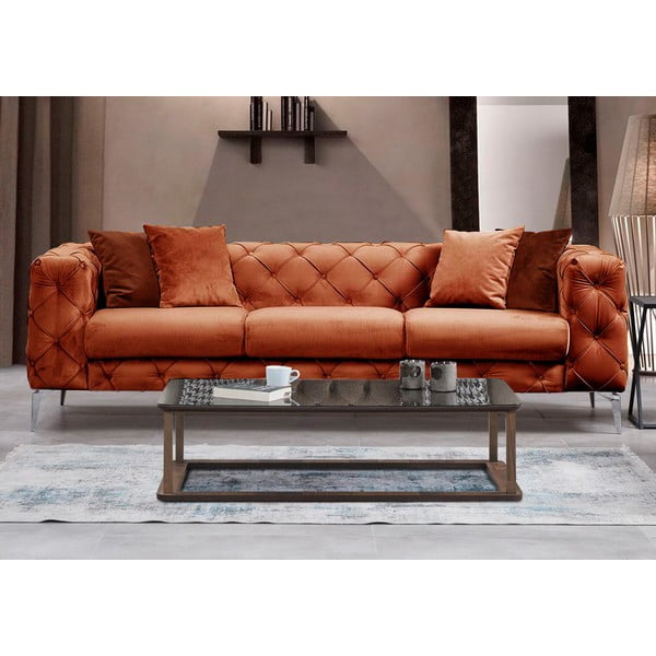 Narančasta baršunasti sofa 237 cm Como – Artie-image-2