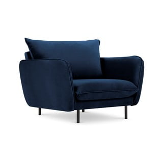 Plava baršunasta fotelja Cosmopolitan Design Vienna