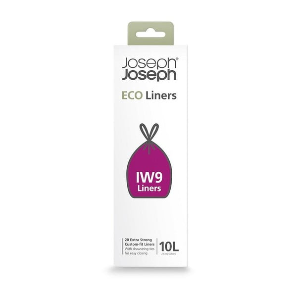 S trakom za zatezanje vreće za smeće 20 kom 10 l Eco Grey – Joseph Joseph