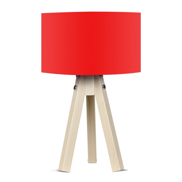 Kate Louise Naturel stolna lampa s crvenim sjenilom