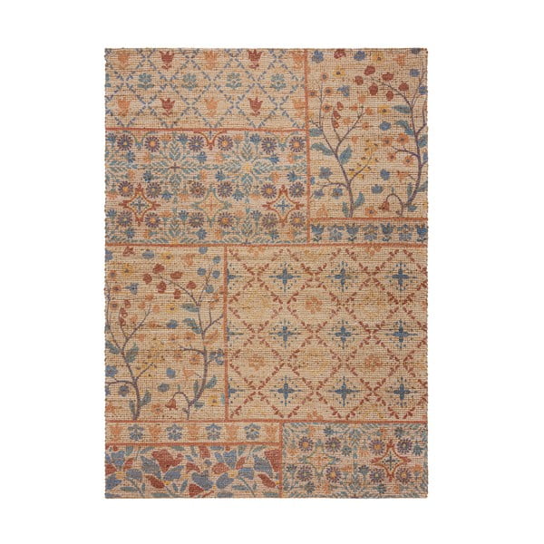 Ručno rađen tepih od mješavine jute u prirodnoj boji 80x150 cm Taylor Patchwork – Flair Rugs