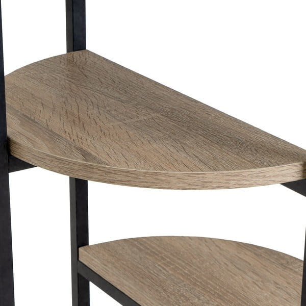 Crni/u prirodnoj boji regal u dekoru hrasta 40x80 cm – Casa Selección-image-1