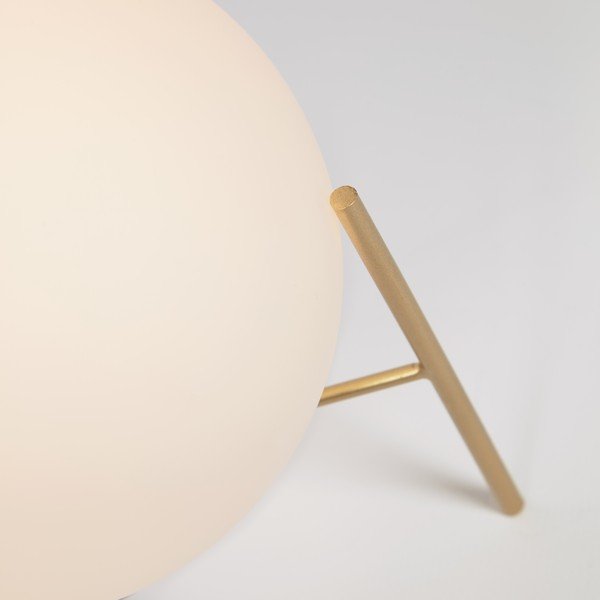 Stolna lampa sa staklenim sjenilom u bijelo-zlatnoj boji (visina 22 cm) Seina - Kave Home-image-3