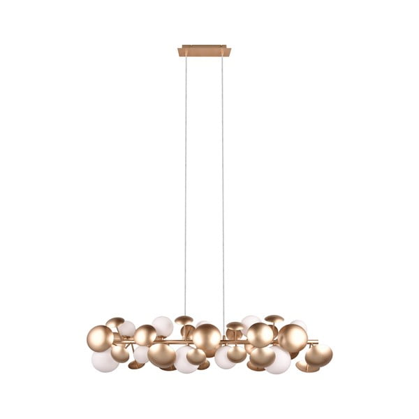 Bijela/u zlatnoj boji viseća svjetiljka sa staklenim sjenilom Bubble – Trio Select