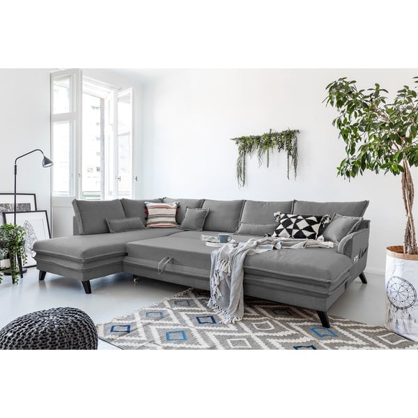 Siva kutna garnitura u obliku slova U Miuform Charming Charlie, lijevi kut-image-4