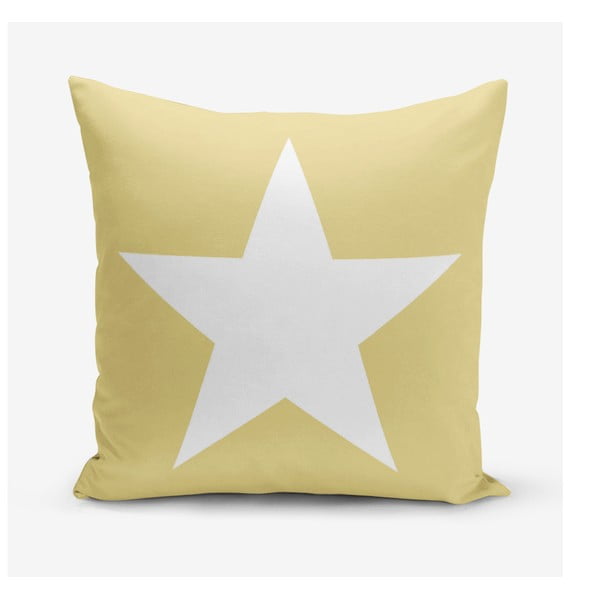 Žuta jastučnica s primjesom pamuka Minimalist Cushion Covers Stars, 45 x 45 cm