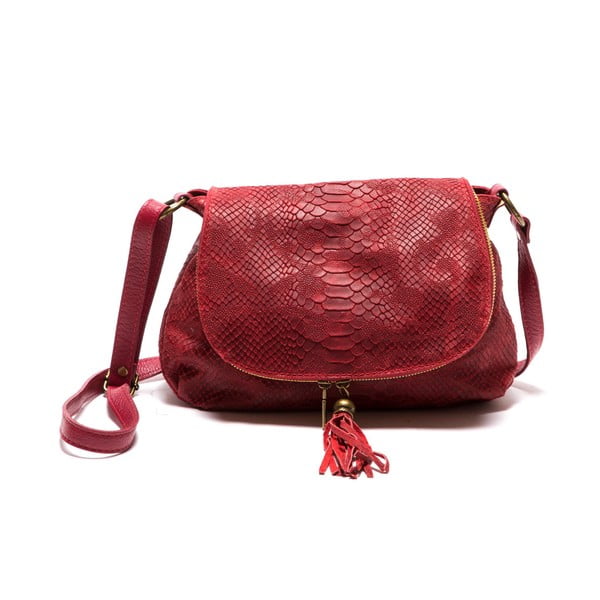 Crvena kožna torbica Sofia Cardoni Rosetta