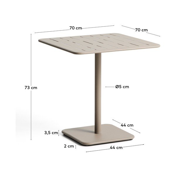 Željezni vrtni stol 70x70 cm Brai – Kave Home-image-2