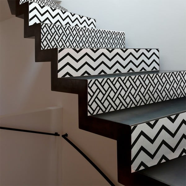 Set 2 naljepnice za stepenice Ambiance Ursa, 15 x 105 cm