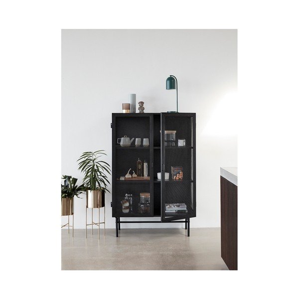 Crna vitrina Hübsch Enok, dužina 100 cm-image-1