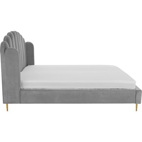 Sivi tapecirani krevet Westwing Collection Glamour, 180 x 200 cm-image-3