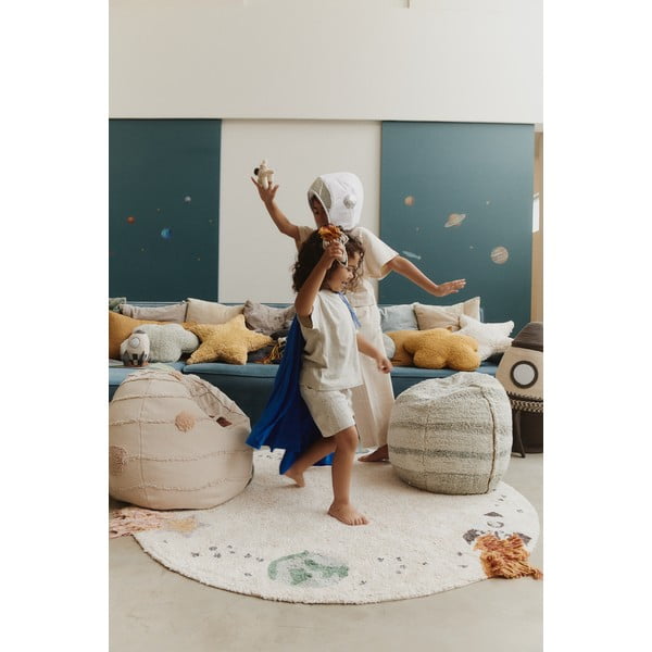 Krem periv/ručno rađen pamučan dječji tepih za igru ø140 cm Interstellar Journey – Lorena Canals-image-3