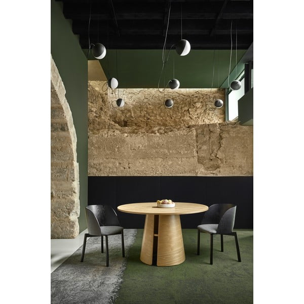 Okrugao blagovaonski stol u dekoru hrasta u prirodnoj boji ø 137 cm Cep – Teulat-image-3