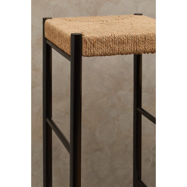 Crna/u prirodnoj boji barska stolica od masivne bukve (visine sjedala 72 cm) Bandar – Premier Housewares-image-4