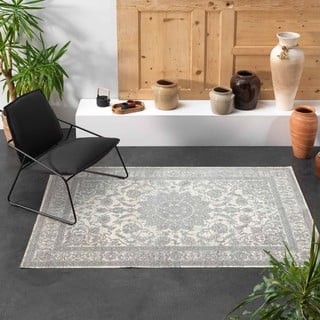 Svijetlo sivi tepih od mješavine pamuka 68x110 cm Persan – douceur d'intérieur