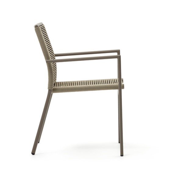 Bež metalna vrtna stolica Culip – Kave Home-image-3