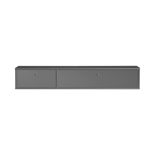 Antracitno siva TV komoda 136x22 cm Mistral – Hammel Furniture