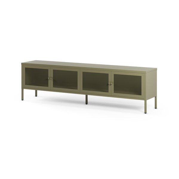 Zelena metalna TV komoda 160x50x35 cm Fayna – Marckeric-image-4