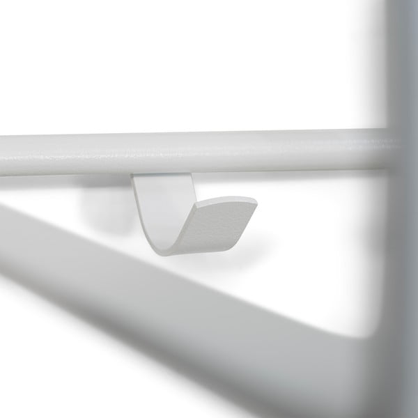 Bijela metalna zidna vješalica s policom 100 cm Rex – Spinder Design-image-2