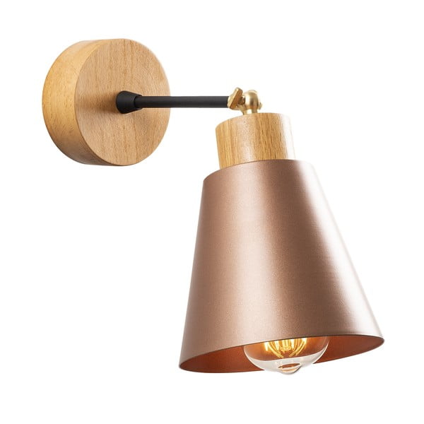 Zidna lampa u bakrenoj boji/u prirodnoj boji ø 14 cm Manavgat – Opviq lights