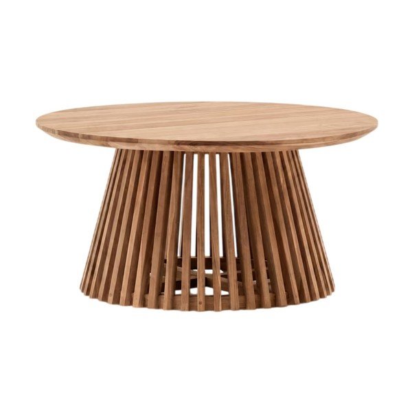Stolić za kavu od tikovine Kave Home Irune, ⌀ 80 cm
