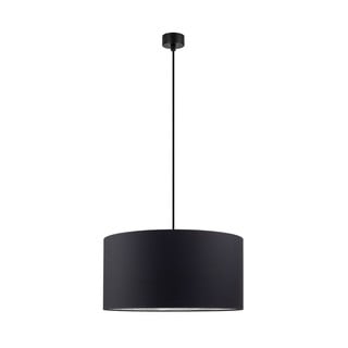 Crna viseća svjetiljka s unutarnjom stranom u srebrenoj boji Sotto Luce Mika, ⌀ 50 cm