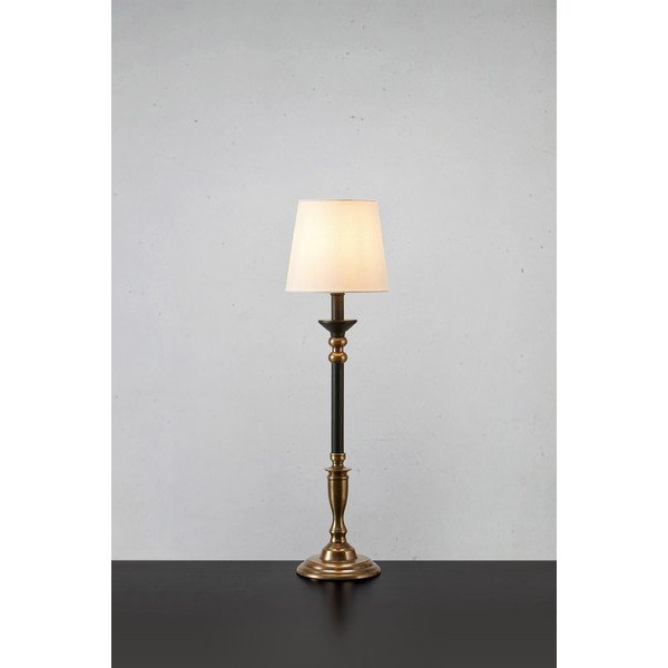 Crna/u brončanoj boji stolna lampa s tekstilnim sjenilom (visina 73 cm) Gent – Markslöjd-image-1