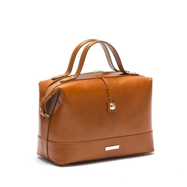 Kožna torbica Anna Luchini 355L Cognac-image-3