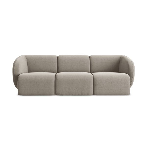 Svjetlo smeđa baršunasti sofa 244 cm Lani – Makamii