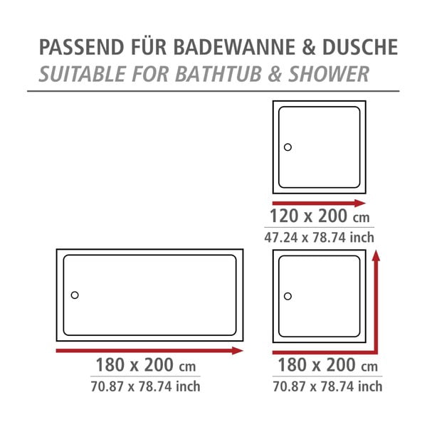 Periva tuš zavjesa Wenko Ginkgo, 180 x 200 cm-image-3