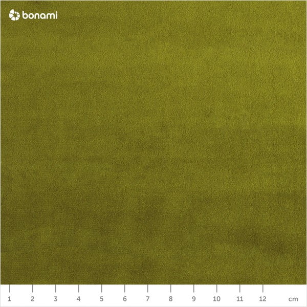 Zelena baršunasta kutna garnitura crnim nogama Kooko Home Lento, lijevi kut-image-1