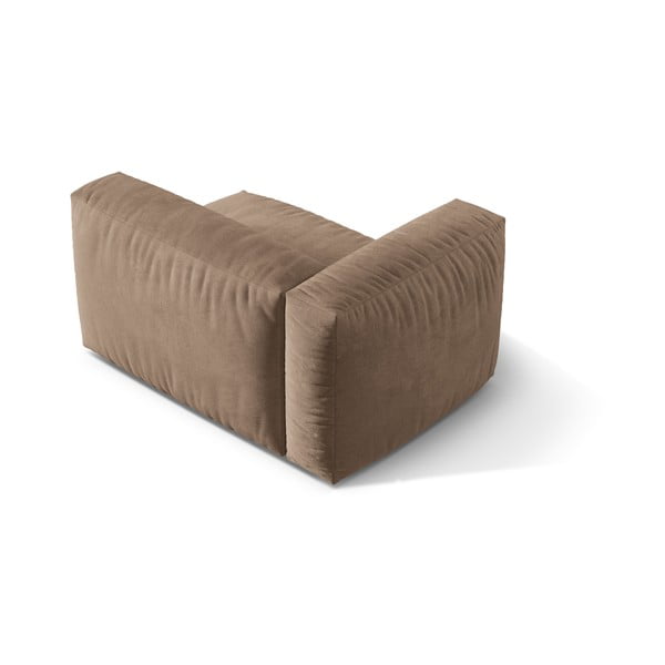 Svjetlo smeđa baršunasti modularna sjedeća garnitura (s lijevim kutom) Martina – Micadoni -image-2