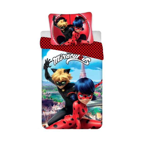 Pamučna dječja posteljina za krevet za jednu osobu 140x200 cm Miraculous – Jerry Fabrics
