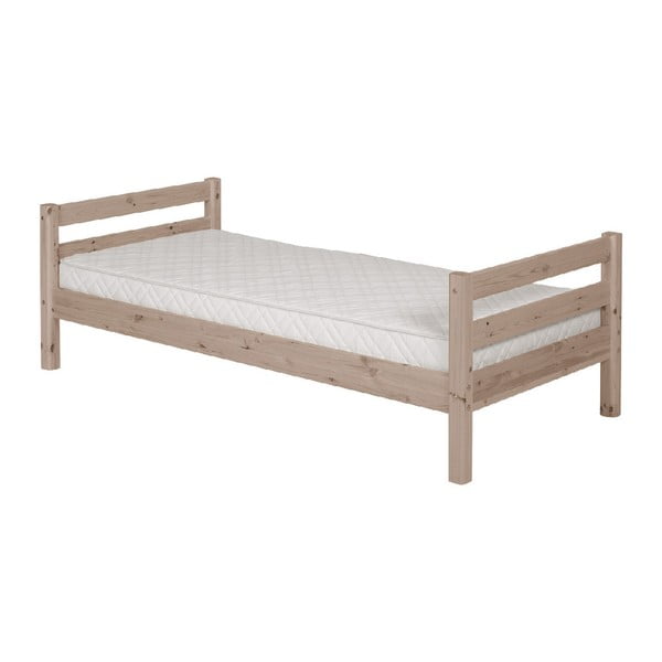 Smeđi dječji krevet od borovine Flexa Classic, 90 x 200 cm