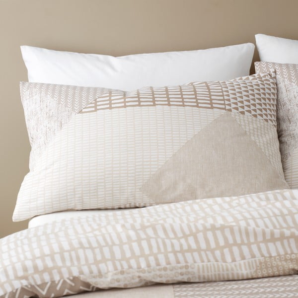 Bež posteljina za bračni krevet 200x200 cm Larsson Geo – Catherine Lansfield-image-3